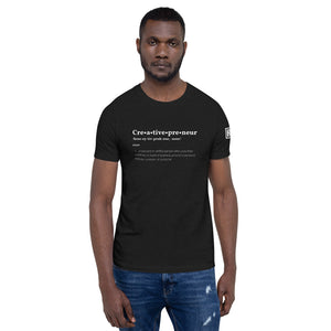 Creativepreneur Definition White Font Short-sleeve unisex t-shirt