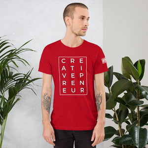 Creativepreneur Box White Font Short-sleeve unisex t-shirt