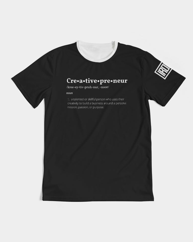 Creativepreneur Black with White writing Definition Shirt Men's Tee