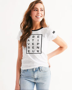 Creativepreneur Horizontal/Vertical White t-shirt Women's Tee