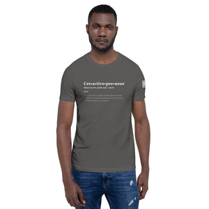 Creativepreneur Definition White Font Short-sleeve unisex t-shirt