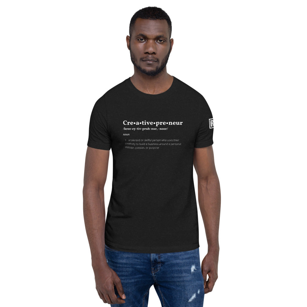 Creativepreneur Definition White Font Short-sleeve unisex t-shirt