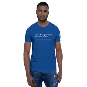 Creativepreneur Definition White Font Short-sleeve unisex t-shirt